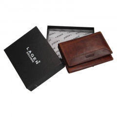 Dámská kožená peněženka LAGEN LG-10/M hnědá č.5