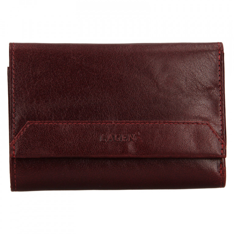 Dámská kožená peněženka LAGEN LG-11 tm.červená
