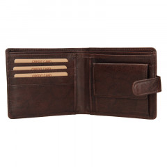Pánská kožená peněženka Lagen E-1036/T tmavě hnědá č.2