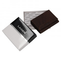 Dámská kožená peněženka LAGEN LG-10/W hnědá č.5