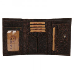 Dámská kožená peněženka LAGEN LG-10/W hnědá č.4