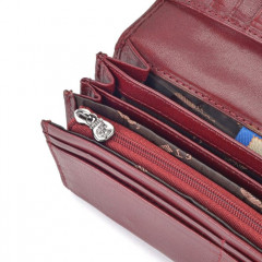 Dámská kožená peněženka Cosset 4467 Komodo bordová č.8