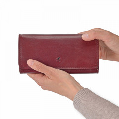 Dámská kožená peněženka Cosset 4467 Komodo bordová č.12
