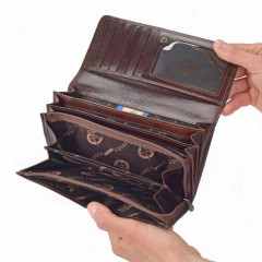 Dámská kožená peněženka Cosset 4467 Komodo hnědá č.9