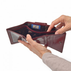 Dámská kožená peněženka Cosset 4508 Komodo bordová č.7