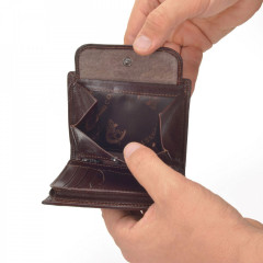 Pánská kožená peněženka Cosset 4501 Komodo H hnědá č.7