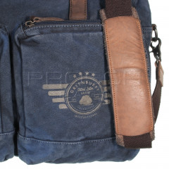 Plátěná taška na notebook Greenburry 5893-27 modrá č.6