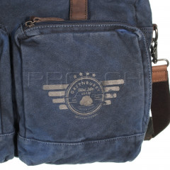 Plátěná taška na notebook Greenburry 5893-27 modrá č.5