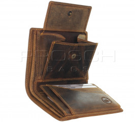 Kožená peněženka Greenburry 1701-Horse-25 hnědá č.10