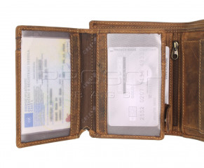Kožená peněženka Greenburry D-1796A-25 Brown č.6