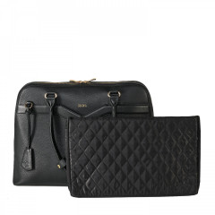 Kožená kabelka na notebook SOCHA Couture Black 15. č.10