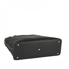 Kožená kabelka na notebook SOCHA Couture Black 15. č.9