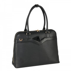 Kožená kabelka na notebook SOCHA Couture Black 15. č.4