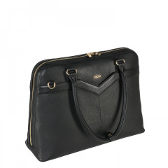 Kožená kabelka na notebook SOCHA Couture Black 15. č.6