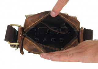 Pánská kožená taška Greenburry 1610-25 hnědá č.11