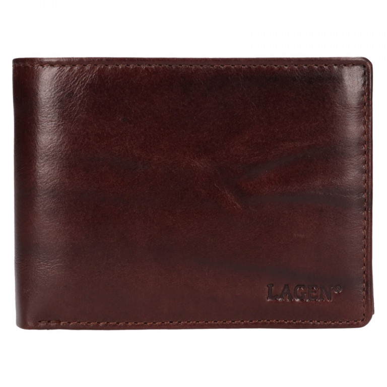 Pánská kožená peněženka Lagen LG-2111 hnědá