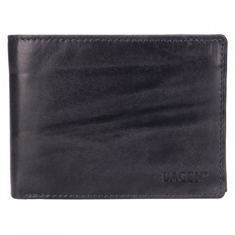 Pánská kožená peněženka Lagen LG-2111 šedomodrá