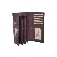 Dámská kožená peněženka LAGEN V-102/W fialová č.2
