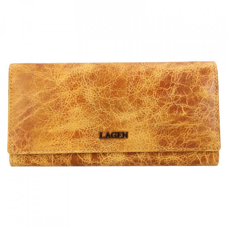 Dámská kožená peněženka Lagen klip LG-2164 gold