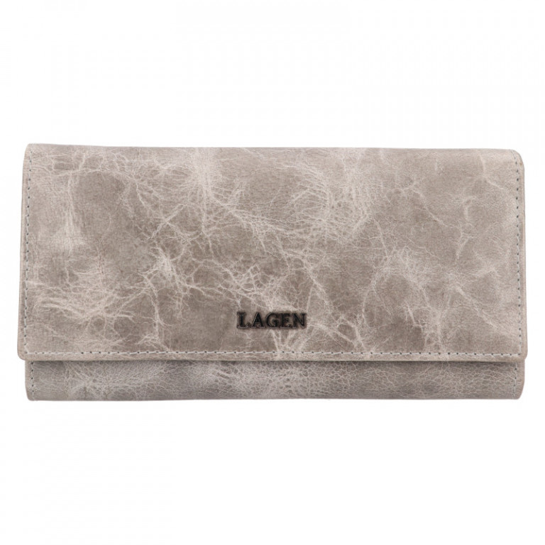 Dámská kožená peněženka Lagen klip LG-2164 Grey