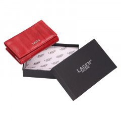 Dámská kožená peněženka Lagen LG-2151 vínová č.6