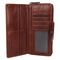 Dámská kožená peněženka Lagen LG-2162 Hnědá č.3