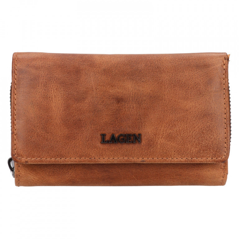 Dámská kožená peněženka Lagen LG-2163 camel