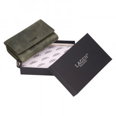 Dámská kožená peněženka Lagen LG-2163 zelená č.6