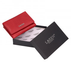 Dámská kožená peněženka rám. Lagen LG-2131 vínová č.6