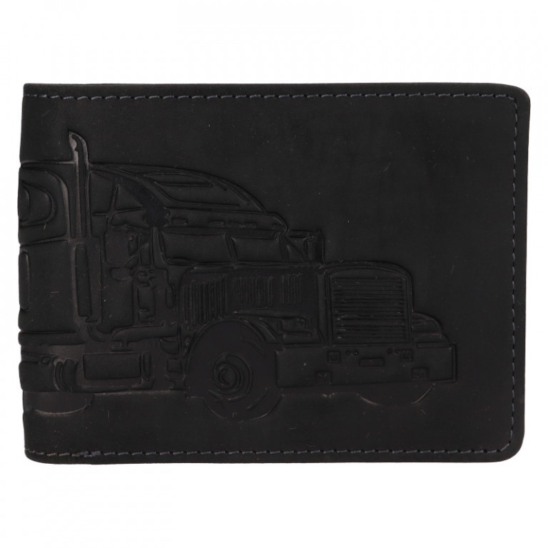 Pánská kožená peněženka Lagen 19173 Black Truck