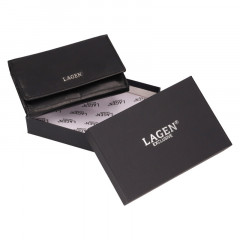 Dámská rámová kožená peněženka Lagen LG-2167 černá č.6