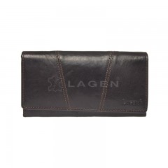 Dámská kožená peněženka LAGEN PWL-388/T tm.hnědá č.1