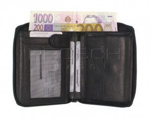 Kožená peněženka na zip Greenburry 1126-20 Black č.6
