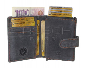 Kožená peněženka na karty Greenburry 1686-27 Steel č.5