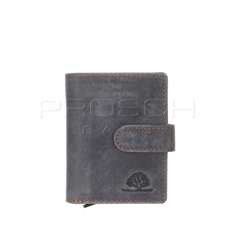 Kožená peněženka na karty Greenburry 1686-27 Steel