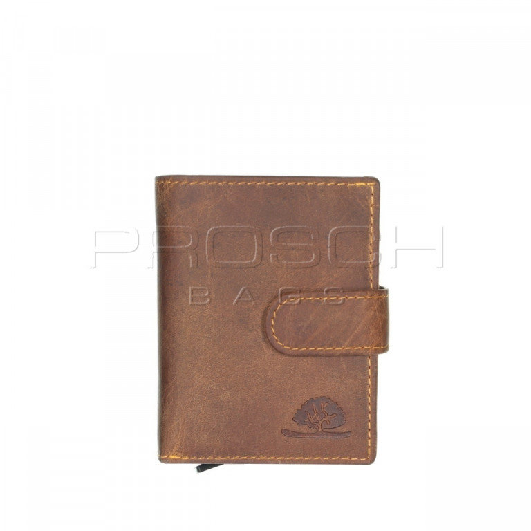 Kožená peněženka na karty Greenburry 1686-25 Brown
