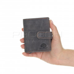 Kožená peněženka na karty Greenburry 1686-27 Steel č.14