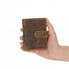 Kožená peněženka na karty Greenburry 1686-25 Brown č.17