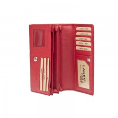 Dámská kožená peněženka LAGEN W-102/L červená č.2