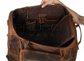 Cestovní kožená taška na kolečkách Greenburry 1736 č.10