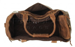 Cestovní kožená taška Greenburry 1736-25 hnědá č.6