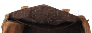 Cestovní kožená taška Greenburry 1736-25 hnědá č.12