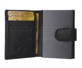 Kožená peněženka na karty Greenburry 1150-20 Black č.5