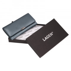 Dámská kožená peněženka Lagen 50721 Metal Grey č.5