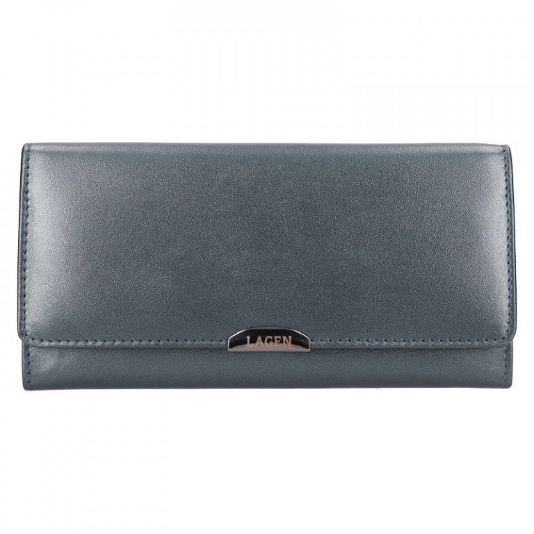Dámská kožená peněženka Lagen 50721 Metal Grey