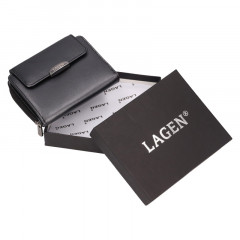 Dámská kožená peněženka Lagen 50723 Metal Black č.6
