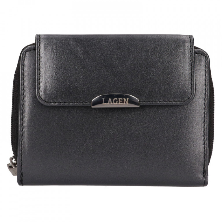 Dámská kožená peněženka Lagen 50723 Metal Black
