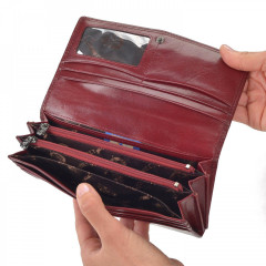 Dámská peněženka Cosset 4466 Komodo bordová č.6