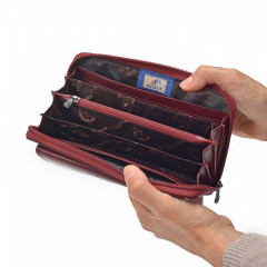 Dámská peněženka Cosset 4491 Komodo bordová č.5