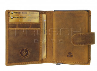 Kožená peněženka na karty Greenburry 1686-24 Tan č.6
